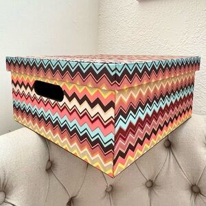 🧡 New Missoni X Target storage box bin with lid and handle